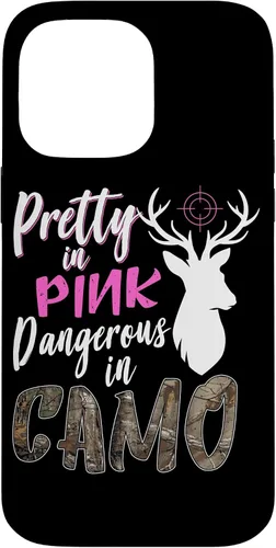 Vista 21 de Funny Pink Camo Hunting Graphic Women Deer Buck Hunters Case for iPhone 17
