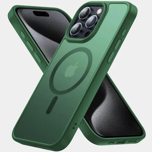 Vista 52 de Funda magnética diseñada para iPhone 11, [probada contra caídas de grado militar] [compatible con MagSafe] Funda protectora delgada translúcida mate
