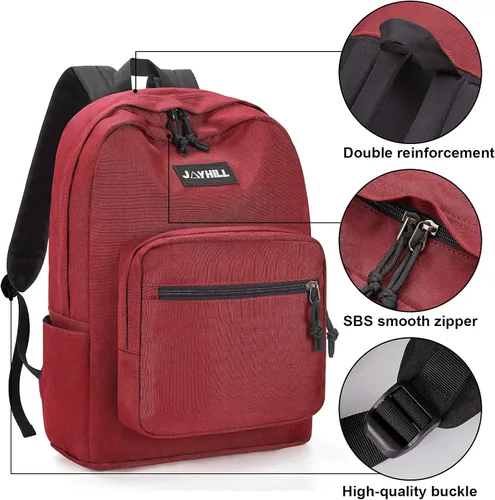 Vista 7 de JOYHILL Mochila de viaje pequeña para la escuela, 20 L, ligera, para libros universitarios