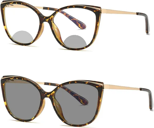 Vista 8 de Gafas de sol de lectura prebiciopes multifocales fotocromáticas bifocales para mujeres y lectoras Negro