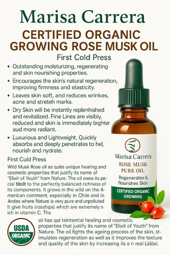 Vista 9 de Aceite de rosa mosqueta 100% orgánico certificado para cultivo/Aceite Puro De Rosa Mosqueta, 1.0 fl oz / 1 onza líquida cura, líneas finas
