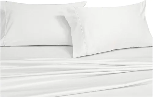 Vista 5 de Sateen Solid Sheets - Juego de sábanas de 600 hilos y 3 piezas, 100% algodón, bolsillo profundo, tamaño individual extra largo, color azul