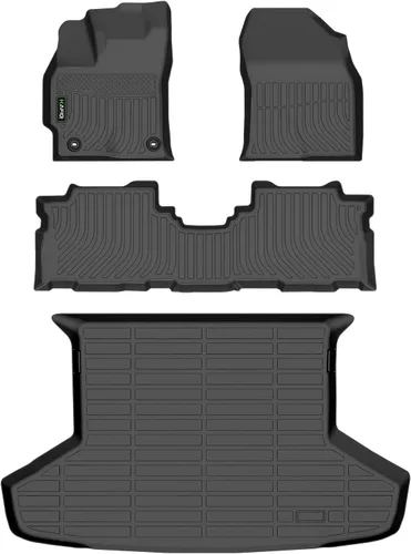 Vista 56 de HAFIDI® Juego de alfombrillas y forro de carga para Kia EV9 2024 2025 2026 (no apto para sillas de relajación), protección para todo tipo de clima