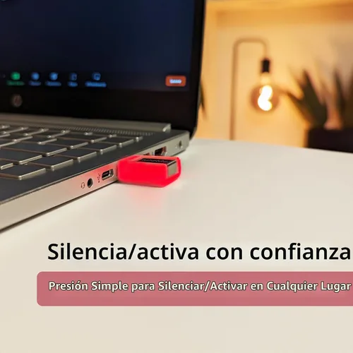 Vista 6 de MuteMe Mini - USB A - Botón de silencio físico iluminado para Zoom, Teams y más (como se ve en Shark Tank). Software gratuito para Windows/Mac