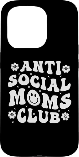Vista 14 de iPhone 16 Anti Social Moms Club - Retro Funny Mom Life Mothers Day Mom Case