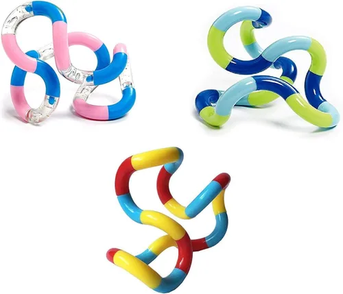 Vista 4 de Juguete giratorio clásico, 3 unidades, de Tangle Jr., Variados