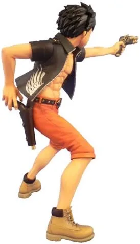 Vista 7 de Figura de colección de pintura para puertas Serie de una pieza #1 Monkey D Luffy "Los tres mosqueteros" figura pintada escala 1/7