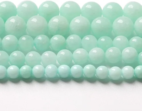 Vista 16 de 36 piezas de cuentas sueltas de espacio de jade de epidoto verde y rojo natural de 10 mm, cuentas redondas para hacer joyas DIY, collares, pulseras