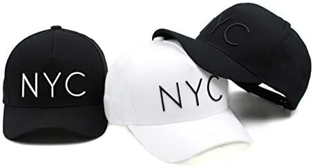 Vista 2 de Flipper Minimal NYC Logo New York City 5 paneles Gorra de béisbol ajustable de algodón para hombres y mujeres