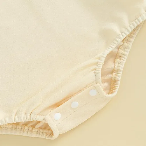 Vista 7 de Mameluco de manga larga con bloques de color para bebé, niño, niña, con bolsillo, cuello redondo, sudadera básica para otoño e invierno