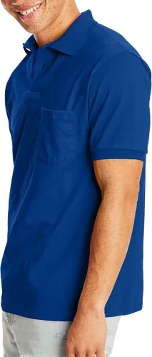 Vista 4 de Hanes Polo EcoSmart de manga corta para hombre, paquete de 2
