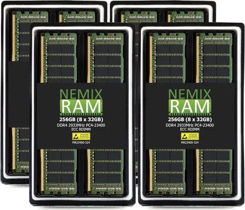 Vista 9 de NEMIX RAM Memoria de servidor registrado RDIMM de 32 GB (1 x 32 GB) DDR4 2933 MHz PC4-23400 2Rx4 1.2V CL21 288-PIN ECC RDIMM