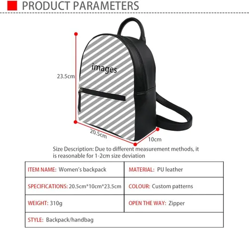 Vista 2 de Amzbeauty Mini mochila de cuero para mujeres y niñas, pequeña bolsa de compras casual