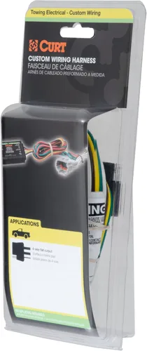Vista 7 de CURT 55344 – Arnés de cableado de remolque de 4 pines personalizado para el lado del vehículo, Compatible con vehículos selectos Ford, Lincoln