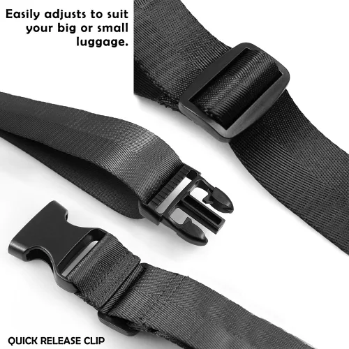 Vista 7 de SENHAI - Paquete de 5 agarraderas suaves y cómodas para asa de equipaje, con 2 correas de equipaje de viaje para añadir una bolsa, accesorios