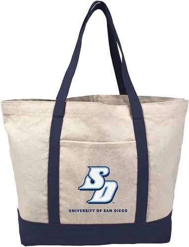 Vista 260 de Campus Lab Bolsa de lona con logotipo primario colegiado con bolsillo externo, bolsa de hombro reutilizable para ir de compras, playa Águilas A&m