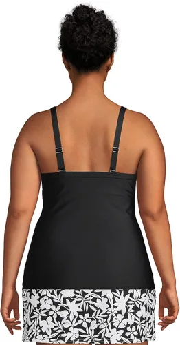 Vista 4 de Lands' End Traje de baño tankini resistente al cloro para mujer con tirantes ajustables