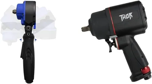 Vista 8 de Astro Tools Llave de impacto angular de cabeza nano flexible 1834 de 1/2 pulgadas + Astro Pneumatic 11 piezas de 1/2 pulgada de bajo perfil Nano