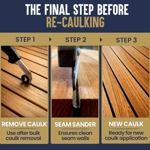 Vista 8 de Teakdecking Systems (TDS) Kit de lijadora de costura - Lijadora de cubierta