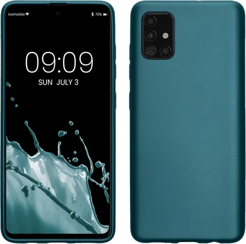 Vista 16 de kwmobile Funda compatible con Samsung Galaxy A51 - Funda protectora de silicona TPU suave y delgada - Arctic Night