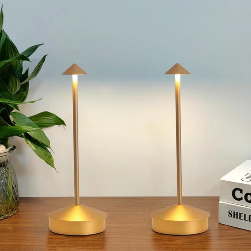 Vista 14 de Paquete de 2 lámparas de mesa inalámbricas de aluminio, lámparas de mesa recargables de 6000 mAh, lámpara LED táctil portátil, lámparas de mesa Negro