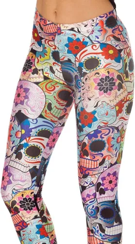 Vista 2 de Sister Amy calzas al tobillo elásticas estampadas cintura alta de colores para mujer