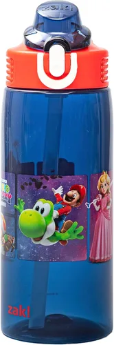 Vista 43 de Zak Designs Barbie Sage - Botella de agua para niños con popote a prueba