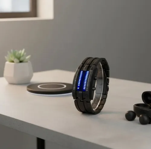 Vista 4 de RELOJ BINARIO LED PREMIUM – DISEÑO FUTURISTA