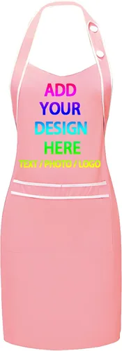 Vista 24 de Delantal personalizado personalizado para mujeres/hombres, delantales de cocina ajustables para estilistas de peluquería, delantales impermeables