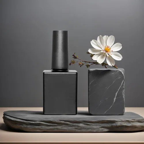 Vista 7 de Botellas vacías de esmalte de uñas de gel con cepillo de 0.3 onzas líquidas, color negro, cuadrado opaco de vidrio rellenable, botellas de esmalte