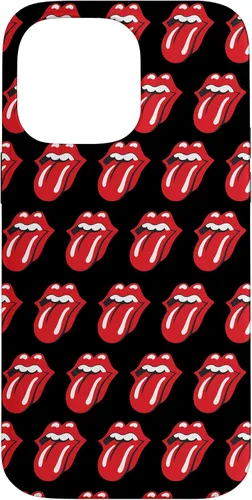 Vista 21 de Rolling Stones Classic Tongue Logo Repeat - Carcasa para iPhone 17, color negro