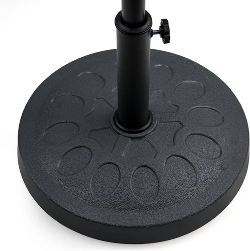 Vista 2 de Trademark Innovations Base decorativa de resina para exteriores, 17.5 pulgadas de diámetro, gris carbón