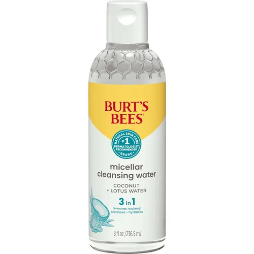 Vista 3 de Burt's Bees Agua limpiadora micelar con extracto de coco y loto, 8 onzas (el paquete puede variar)