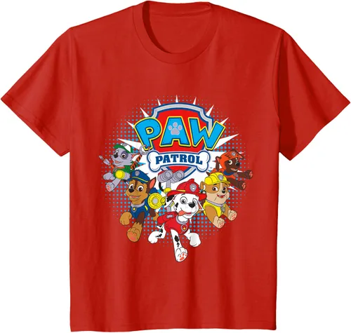 Vista 3 de Camisetas de Nickelodeon de Paw Patrol Team para hombres y mujeres