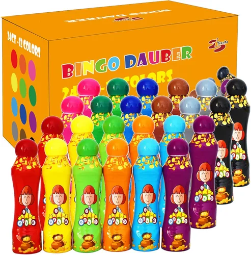 Vista 8 de Yuanhe Bingo Daubers - Marcadores de puntos – 3 oz Paint Dotter Bingo Dabbers/Dobbers, juego de 6