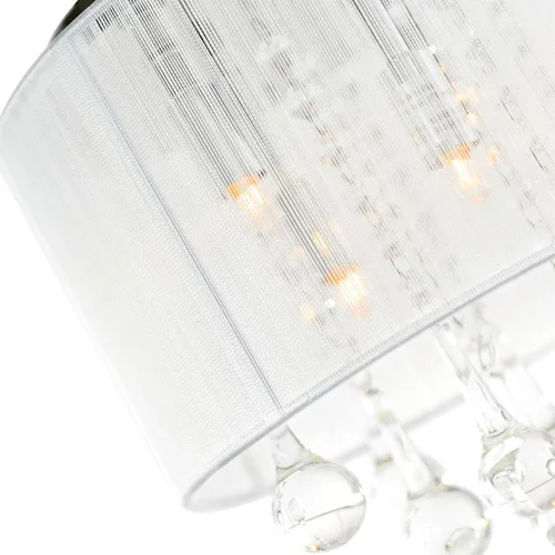 Vista 5 de CWI Lighting Water Drop - Marco cromado de montaje empotrado de 10 pulgadas y pantalla blanca con gotas de cristal