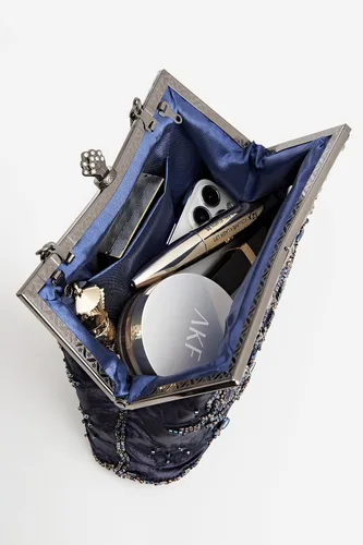 Vista 4 de BABEYOND Bolsos de mano de noche para mujer, accesorios vintage para bolso de noche para mujer, Gatsby de los años 20 con cuentas de lentejuelas