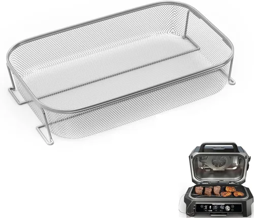 Vista 10 de Outspark Rejilla asada y olla de cocina para Ninja Foodi FG551/DG551 Smart XL Accesorios para parrilla de interior, estante para freidora de aire