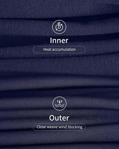 Vista 3 de WEERTI Ropa interior térmica para hombre, capa base de tela polar con forro polar