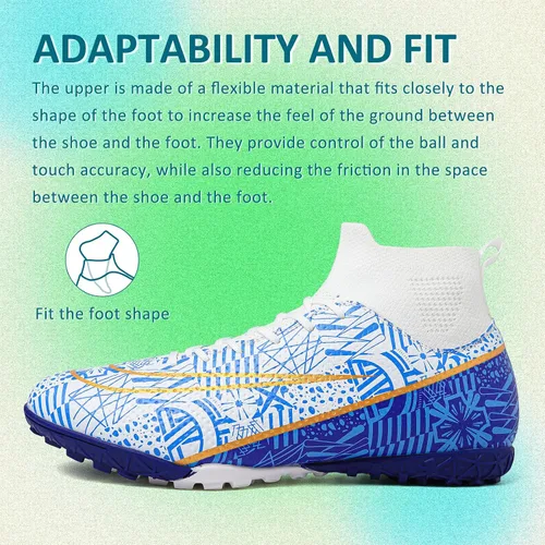 Vista 5 de Soccer Cleats Mens Women Indoor Outdoor Soccer Shoes for Big Boy AGFG