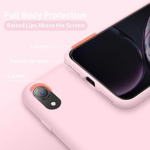 Vista 3 de Cordking Funda diseñada para iPhone XR, funda de silicona ultra delgada a prueba de golpes con [forro de microfibra suave antiarañazos], 6.1