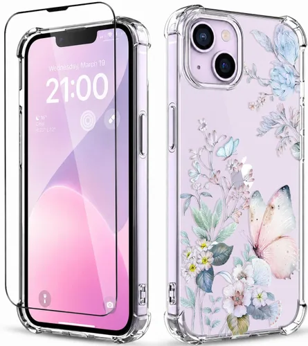 Vista 20 de Funda para iPhone 13 y iPhone 14 (6.1 pulgadas), funda protectora delgada de poliuretano termoplástico suave a prueba de golpes, bonito
