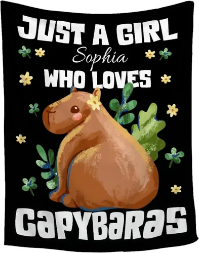 Vista 8 de Cabybara - Manta de franela Capybara ultrasuave y bonita para niños y niñas, manta de felpa acogedora y divertida de animales, regalo divertido