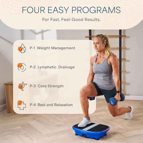 Vista 5 de Lifepro Vibration Plate Exercise Machine Models with LED, or Auto Start Features — Oscillation Shake Board with Remote & Non-Slip Surface — Whole