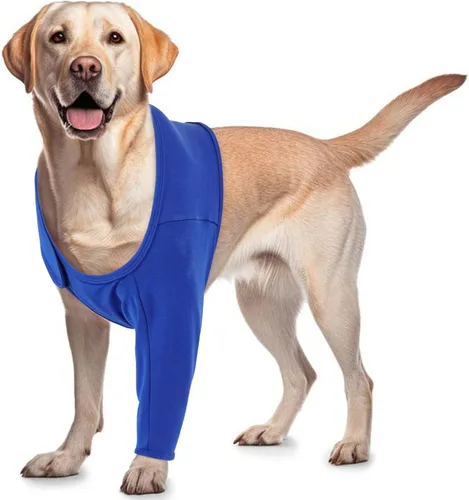 Vista 10 de ROZKITCH Manga de Cirugía para Pata de Perro Pata Delantera Derecha Izquierda, Protector de Codo y Rodilla para Mascotas que Previene Lamer Heridas