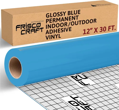 Vista 16 de Frisco Craft s Vinilo permanente azul brillante - 12" x 6 pies