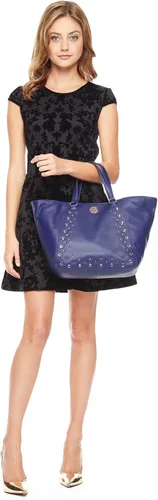 Vista 4 de Juicy Couture Bolso de mano de cuero Hollywood, azul cobalto