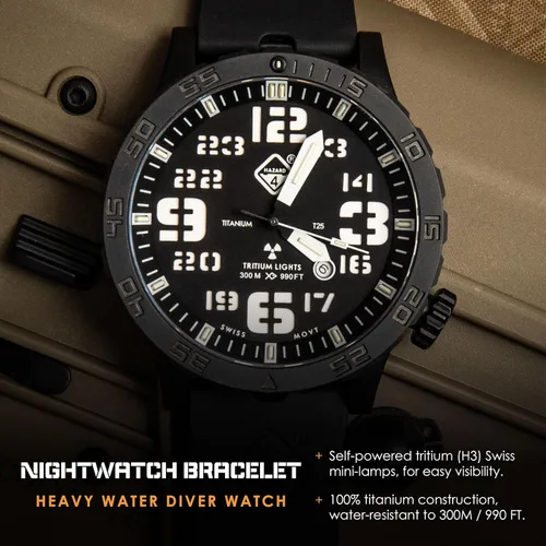 Vista 25 de HAZARD 4 Heavy Water Diver™ : Titanium Tritium Dive-Watch