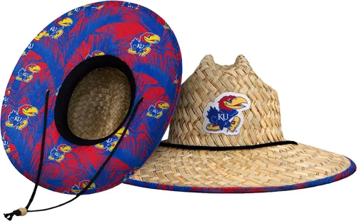 Vista 102 de FOCO - Sombrero de paja con logotipo de equipo universitario de NCAA y estampado floral para hombre