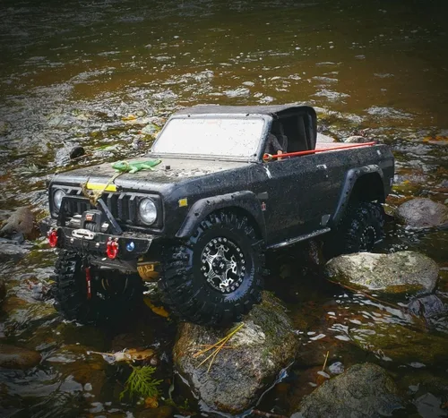 Vista 6 de HOBBYSOUL RC 2.2 Neumáticos de oruga 4.882 in de alto suave pegajoso lodo honderos neumáticos para 1/10 TRX4 Axial SCX10 III Wraith Yeti redcat